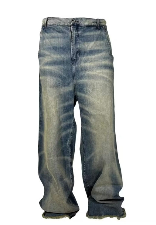 Hellstar raw edge jeans